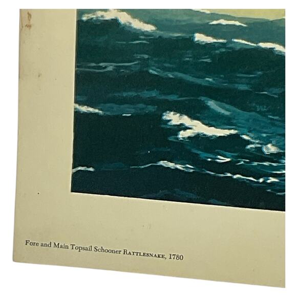 Rattlesnake 1780 Schooner Print by Cosgrave‎ Penn Prints Vintage Maritime Art - Picture 3 of 7